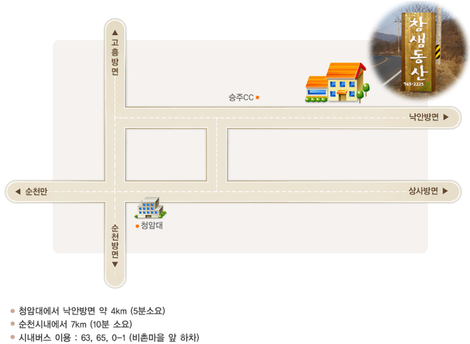 참샘마을 시설약도